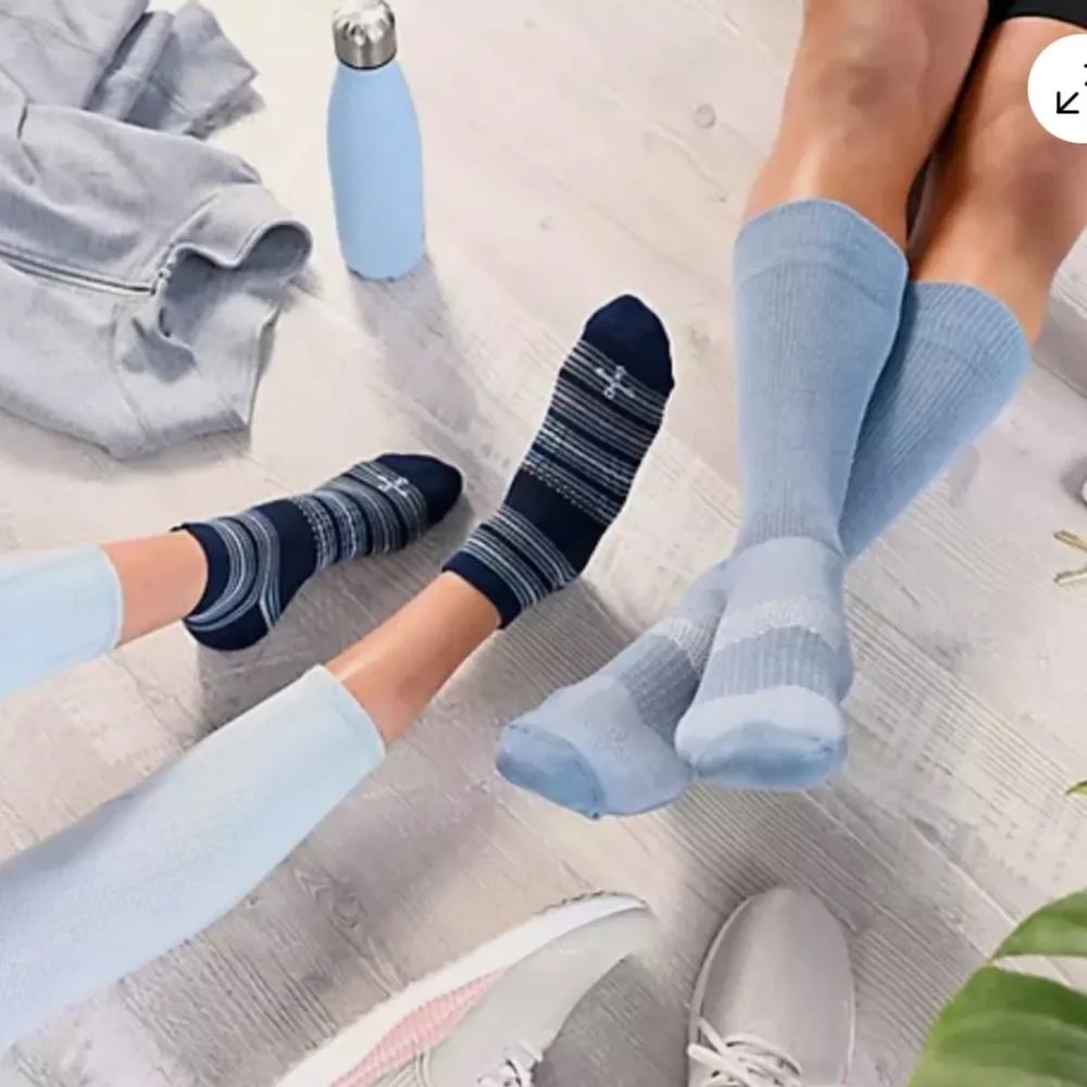 Tommie Copper 6Pk SungStay OTC, Basic Stripe Large Compression Socks. NWT - Picture 3 of 4